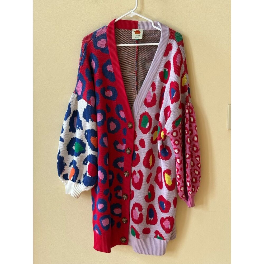 Farm Rio Leopard Pop Cardigan